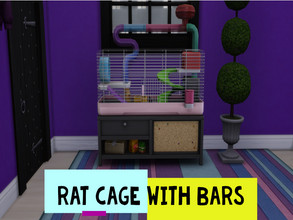 Sims 4 — Rat Cage with Bars-REQUIRES MY FIRST PET by jjsjiggy — A re-texture of the pet rat cage from the 'My First Pet