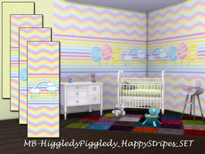 Sims 4 — MB-HiggledyPiggledy_HappyStripesSET by matomibotaki — MB-HiggledyPiggledy_HappyStripesSET, lovely wallpaper set