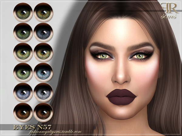Sims 4 — Eyes N57 by FashionRoyaltySims — Standalone Custom thumbnail All ages and genders 12 color options HQ texture