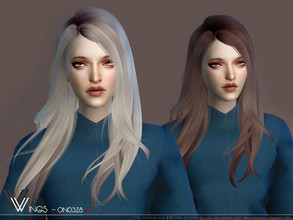 Sims 4 — WINGS-ON0726 by wingssims — This hair style has 20 kinds of color File size is about 14MB Hope you like it! 
