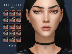 Sims 4 — Eyecolors N20 by -Merci- — Eyecolors in 16 Colours. HQ mod compatible. All ages and genders. Face Paint