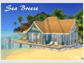 Sims 4 — Sea breeze (No CC) by philo — Built for an ecologist who lives in Ulani, this tropical villa offers 2 bedrooms