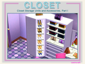 Sims 3 — Modern Closet Corner Unit by Cashcraft — A corner unit for your closet equals more storage space. Created by