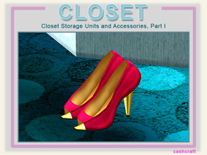 Sims 3 — Modern Closet PeepToe Heels by Cashcraft — Fine leather peep toe heels with red bottoms. Created by Cashcraft