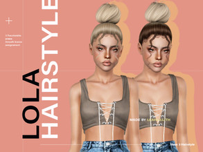 Sims 3 — LeahLillith Lola Hairstyle by Leah_Lillith — Lola Hairstyle All LODs Smooth bones assignement custom CAS