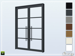 Sims 4 — New York Door Glass 2x1 by Mutske — This door is part of the New York Constructionset. Made by Mutske@TSR. 