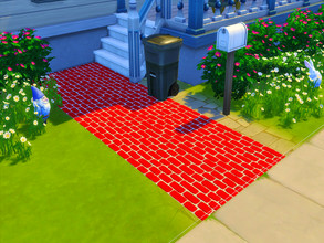Sims 4 — Happy red bricks by Simnoobsie — This is a recolor of the maxis bricks called weathered brick. They are a base