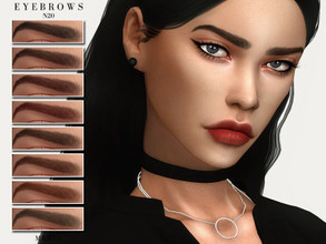 Sims 4 — Eyebrows N20 by -Merci- — Eyebrows in 12 Colours. HQ mod compatible. Unisex, child-elder. Have Fun!