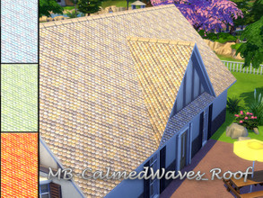 Sims 4 — MB-CalmedWaves_Roof by matomibotaki — MB-CalmedWaves_Roof, roof pattern in 4 color shades, for a lovely and