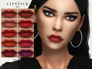Sims 4 — Lipstick N27 by -Merci- — Lipstick in 10 Colours. HQ Mod compatible. Unisex, teen-elder. Have Fun! 