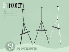 Sims 4 — Theorem Study - Easel by SIMcredible! — by SIMcredibledesigns.com available at TSR 2 colors variations