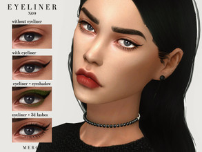 Sims 4 — Eyeliner N09 by -Merci- — Eyeliner in 8 Colours. HQ Mod compatible. For Female and teen-elder. Have Fun!