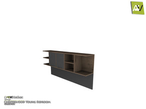 Sims 4 — Chesterwood Wall Shelf With Cabinet by ArtVitalex — - Chesterwood Wall Shelf With Cabinet - ArtVitalex@TSR, Aug