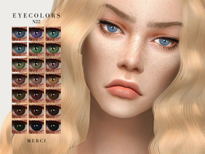 Sims 4 — Eyecolors N22 by -Merci- — Eyecolors in 22 Colours. HQ mod compatible. All ages and genders. Face Paint