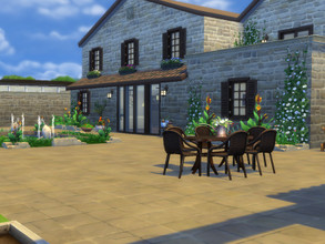 Sims 4 — Casa Campidanese by Emyclarinet — This house, located in New Crest, takes inspiration from a typical Sardinian