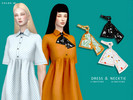 Sims 4 — ChloeM-Dress and Necktie by ChloeMMM — Dress: **14 colors Necktie: **20 colors Under the necklace category **