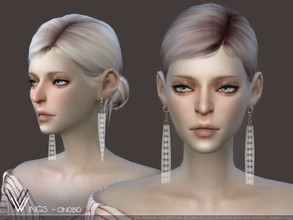 Sims 4 — WINGS-ON0810 by wingssims — This hair style has 20 kinds of color File size is about 11MB Hope you like it!