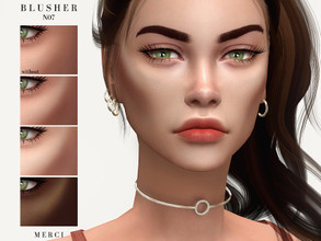 Sims 4 — Blusher N07 by -Merci- — Blusher in 6 swatches. HQ Mod compatible. For female, teen-elder. Have Fun!