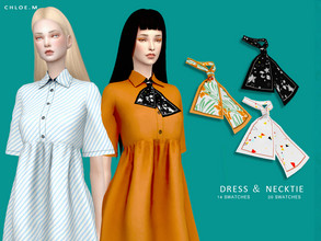 Sims 4 — ChloeM-Dress by ChloeMMM — **14 colors ** New mesh by me. ** Recolor is allowed but PLEASE DO NOT include the