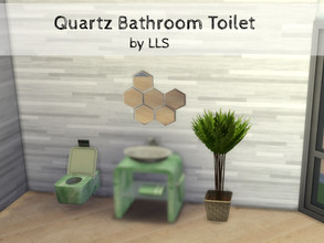 Sims 4 — Quartz Bathroom Toilet by lavilikesims — 4 colours, Base game friendly. (Toilet and sink set) by LLS, please