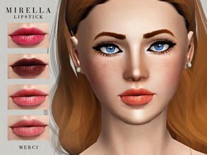 Sims 3 — MIRELLA LIPSTICK  by -Merci- — Lipstick with 3 recolorable channels. For female, teen-elder. Have Fun!