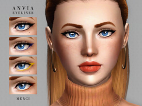 Sims 3 — ANVIA EYELINER by -Merci- — Eyeliner is in one recolorable channel. Unisex, teen-elder. Have Fun! 