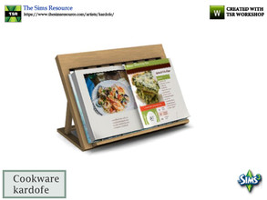 Sims 3 — kardofe_Cookware_Lectern by kardofe — Wooden bookstand with cookbook
