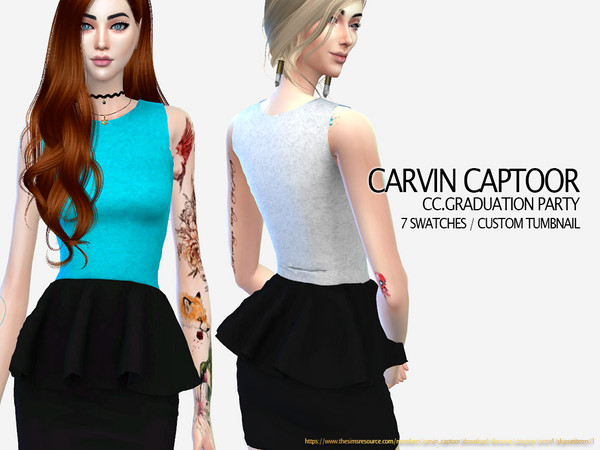 Sims 4 — CC.Graduation Party by carvin_captoor — Created for sims4 Original Mesh All Lod 7 Swatches Don't Recolor And
