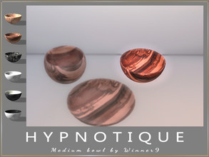 Sims 4 — Bowl medium by Winner9 — This is slottable and stackable Medium bowl from my set Hypnotique, you can find it