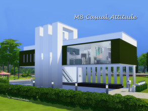 Sims 4 — MB-Casual_Attitude  by matomibotaki — Modern house for Sims with high expectations of luxury and style. Details:
