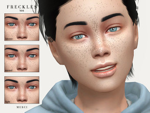Sims 4 — Freckles N04 by -Merci- — Freckles in 4 different opacity options. For Children, unisex. Works with all skins.