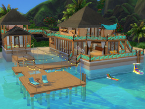 Sims 4 — Beach House - Sims July No CC by simsjuly — Beach House is a charming waterfront home. This sizeable waterfront