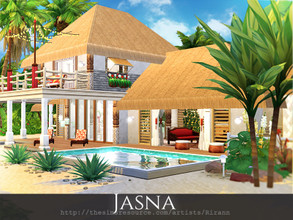 Sims 4 — Jasna by Rirann — Jasna is a cosy beach cottage for a small sim family. Fully furnished and decorated. Inside: