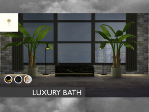 Sims 4 — MODERN BATH by janek04 — Modern bath with 3 recolours: 1 - dark golden-marble 2 - dark marble 3- golden marble