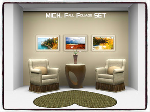 Sims 3 — DDxx_Fall Foliage SET. II by Xodess — This set consists of three separate paintings, all based in Michigan [my