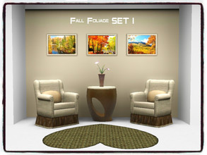 Sims 3 — DDxx_Fall Foliage SET. I by Xodess — This set consists of three separate paintings, all based around the Autumn
