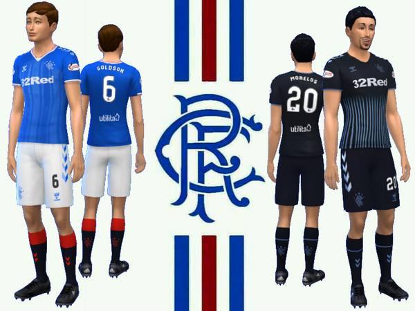 Sims 4 — Rangers FC Kit 2019/20 fitness needed by RJG811 — Rangers FC Kit 2019/20 Jerseys -Connor Goldson, Alfredo