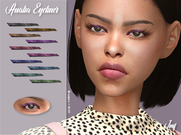 Sims 4 — IMF Analia Eyeliner N.47 by IzzieMcFire — Analia Eyeliner N.47 contains 10 colors in hq texture. Standalone item