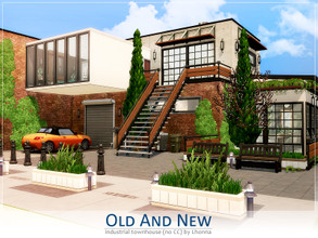 Sims 4 — Old and New by Lhonna — Old workshop renovated and changed to industrial townhouse (3 bedrooms). No CC! The