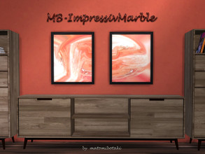 Sims 4 — MB-ImpressivMarble by matomibotaki — MB-ImpressivMarble, stylish and chic paintings in marble look, 2 different