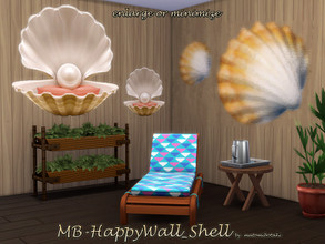Sims 4 — MB-HappyWall_Shell by matomibotaki — MB-HappyWall_Shell, lovely shell with a pearl to decorate your Sims homes