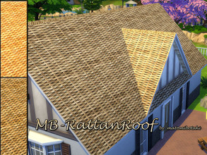 Sims 4 — MB-RattanRoof by matomibotaki — MB-RattanRoof, woven rattan roof in 3 color shades, to get an beach look an your
