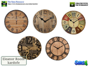 Sims 4 — kardofe_Eleanor Room_Clock by kardofe — Wall clock, in five different options 
