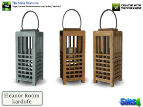 Sims 4 — kardofe_Eleanor Room_Lantern by kardofe — Wooden lantern, large size, in three different color options 
