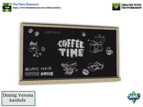 Sims 3 — kardofe_Dining Verona_Blackboard by kardofe — Large blackboard to write down everything we want