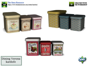 Sims 3 — kardofe_Dining Verona_Cans by kardofe — Three cans to store coffee, sugar, tea ... everything you can think of,