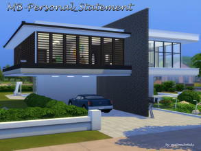 Sims 4 — MB-Personal_Statement by matomibotaki — Modern and stylish looking family home for your Sims, with straight