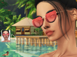 Sims 4 — Double Layer Sunglasses by DarkNighTt — Double Layer Sunglasses Have 20 colors. HQ mod compatible. Hope you