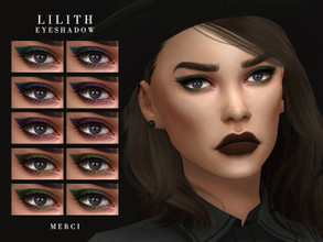 Sims 4 — Lilith Eyeshadow by -Merci- — Eyeshadow in 12 Colours. HQ Mod compatible. For females, Teen-Elder. Have Fun!