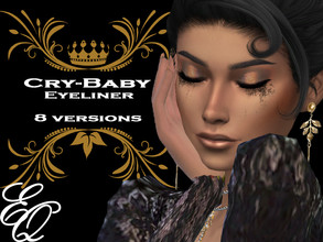 Sims 4 — Cry-Baby Eyeliner by EvilQuinzel — - Eyeliner category; - Female and male; - Young adult + ; - Humans, aliens,